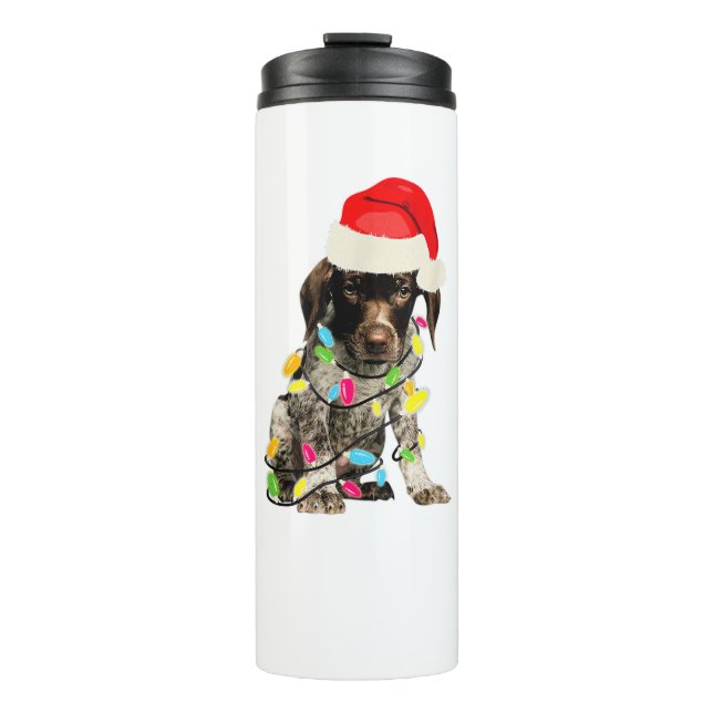 Garrafa Térmica Design de Natal para Ponteiro de Curta Alemão (Frente)
