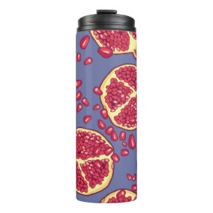 Garrafa Térmica Design de padrão sem costura da Fruta de de romã
