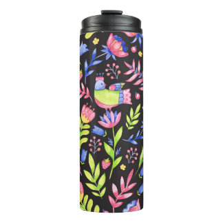 Garrafa Térmica Design de padrão uniforme floral. Flores de primav