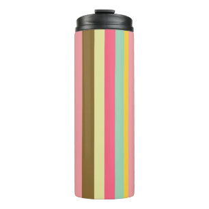Garrafa Térmica Design de Paleta de Cores Listradas de Verão
