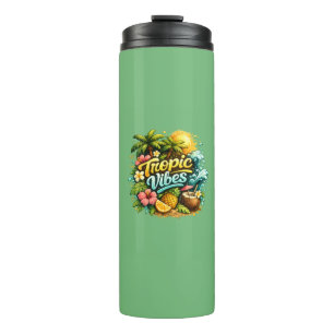 Garrafa Térmica Design de Paraíso Tropical Tropic Vibes