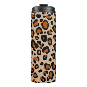 Garrafa Térmica Design de peles de leopardo, padrão sem descontinu