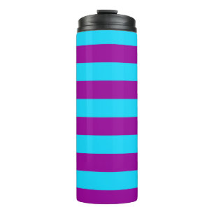 Garrafa Térmica Design de Stripes Azul e Púrpura