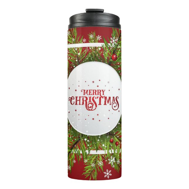 Garrafa Térmica Design de Tema de Natal (Frente)