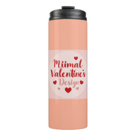 Garrafa Térmica Design de Tipografia de Amor Mínimo para o Dia dos