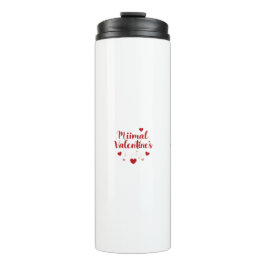 Garrafa Térmica Design de Tipografia de Amor Mínimo para o Dia dos