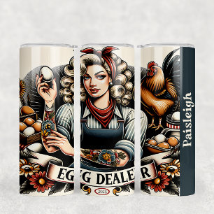 Garrafa Térmica Design de Tumbler da Fazenda de Ovos Retro do Nego