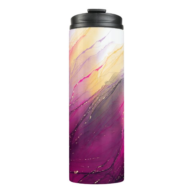 Garrafa Térmica Design de Tumbler de Tinta Álcool (Frente)