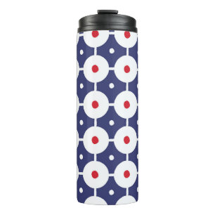 Garrafa Térmica Design de Vintagem Sem Costura com Funky Retro