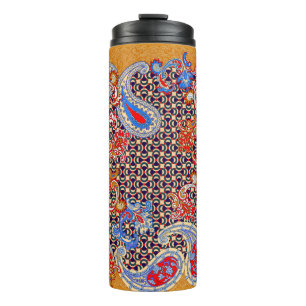 Garrafa Térmica Design do cachecol multicolorido Paisley