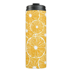 Garrafa Térmica Design do padrão das fatias laranja