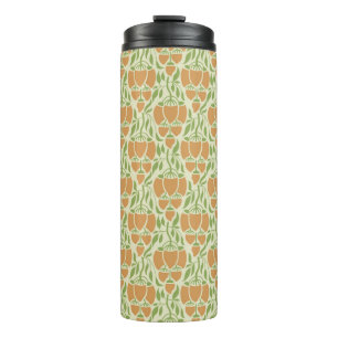 Garrafa Térmica Design floral sem costura em Art Nouveau