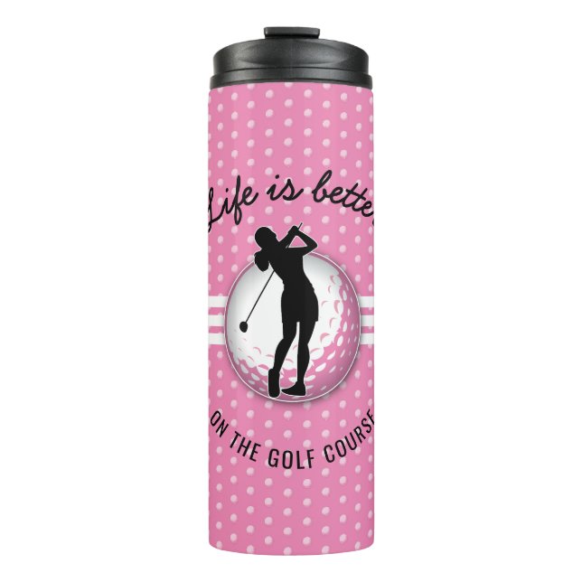 Garrafa Térmica Design Golfer das Mulheres Elegantes (Frente)