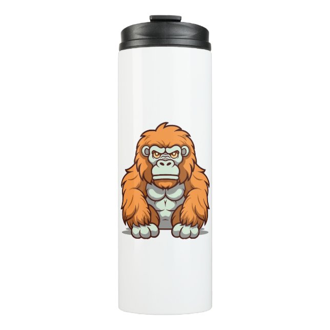 Garrafa Térmica Design Gráfico no Estilo Kawaii em Tons Alegres (Frente)