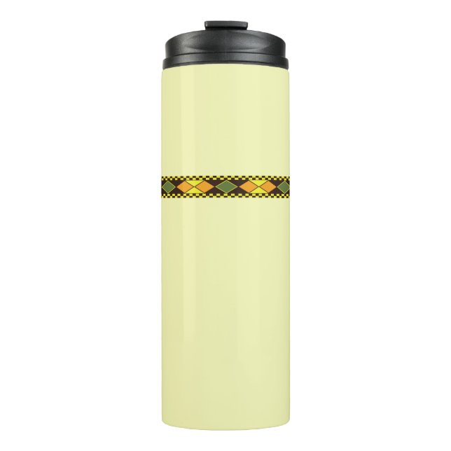 Garrafa Térmica Design Liso Laranja Amarelo (Frente)