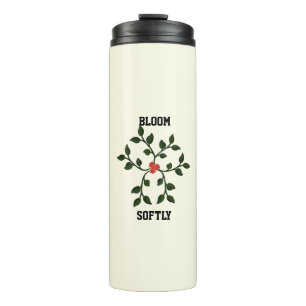 Garrafa Térmica Design Minimalista de Videira Floral   Botânico El