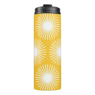 Garrafa Térmica Design simples de padrão sem costura de flor. Esca