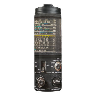 Garrafa Térmica Detalhes de um antigo receptor de rádio am