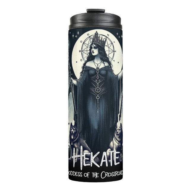 Garrafa Térmica Deusa Hekate das Cruzadas Espíritos Fantasmas (Frente)