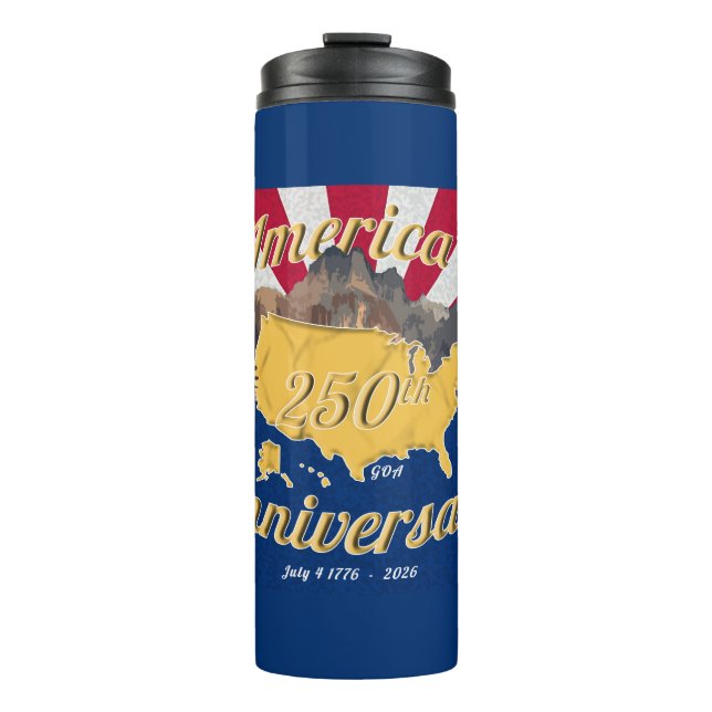Garrafa Térmica Dia da Independência da Era de Ouro (Frente)