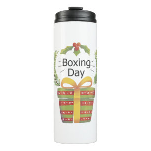 Garrafa Térmica dia de boxe de natal Holly