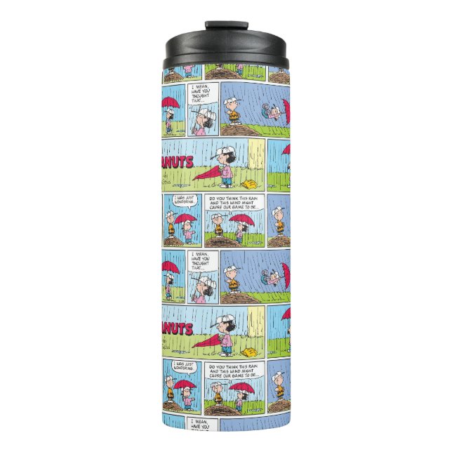 Garrafa Térmica Dia De Chuva No Jogo Do Beisebol (Frente)