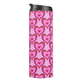 Garrafa Térmica Dia de os namorados Trendy Pink Hearts