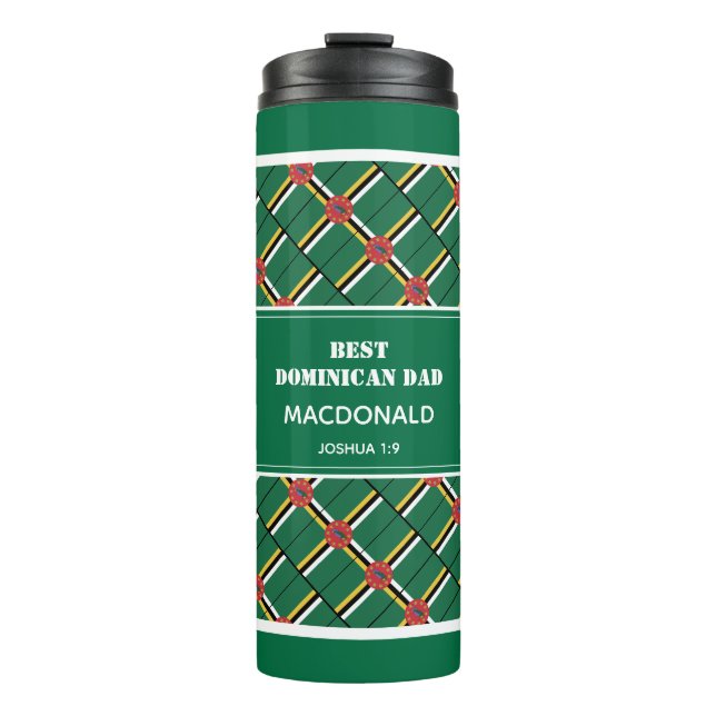 Garrafa Térmica Dia de os pais MELHOR PAI DOMINICANO Personalizado (Frente)