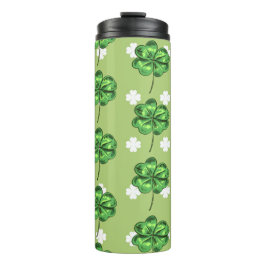 Garrafa Térmica Dia de Patrick com vergonhas em verde