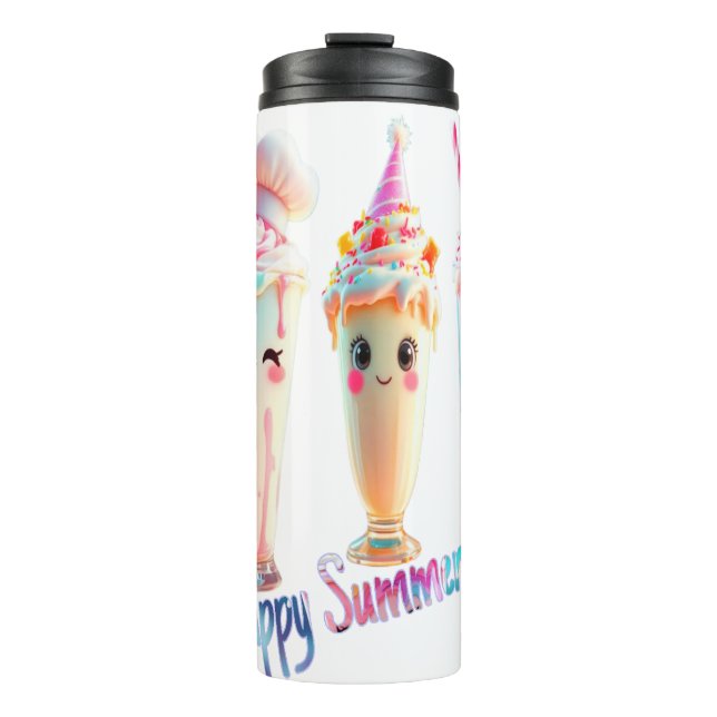 Garrafa Térmica Dia de Verão Feliz (Frente)