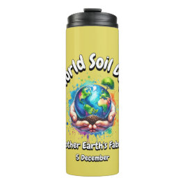 Garrafa Térmica Dia Mundial do Solo (WSD) 5 de dezembro.