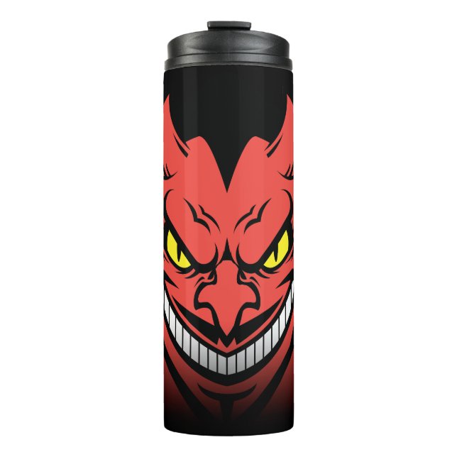 Garrafa Térmica Diabo com Sorriso Flamejante (Frente)