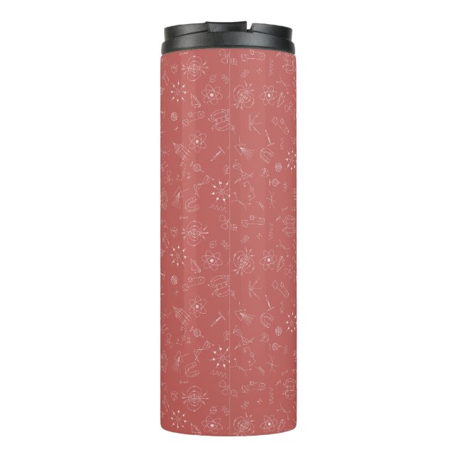Garrafa Térmica Diagrama físico cor-de-rosa (Verso)