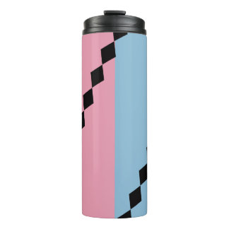 Garrafa Térmica Diamante Diagonal Rosa e Azul