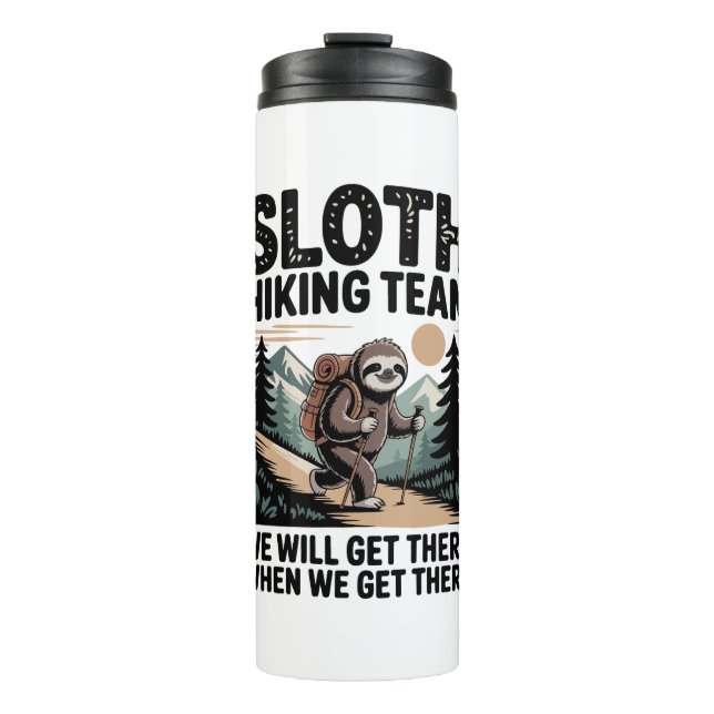 Garrafa Térmica Dias Lentos, Sunny Vibes Sloth Hammock Trop (Frente)