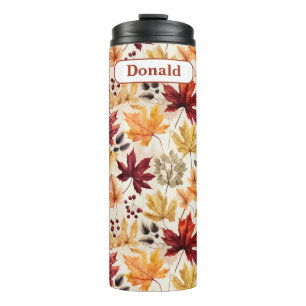 Garrafa Térmica Diga com folhas de outono 3 - Personalizadas