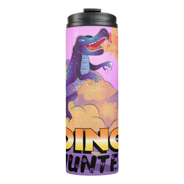 Garrafa Térmica Dino Hunter Illustration Tumbler (Frente)