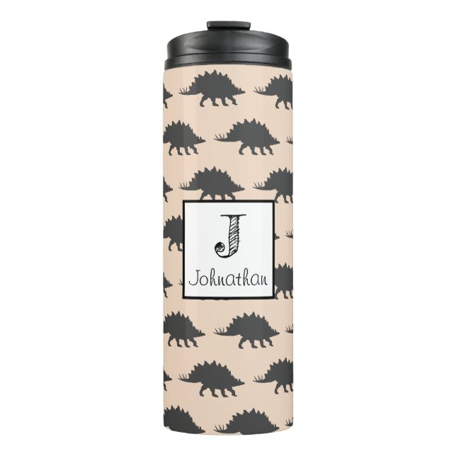 Garrafa Térmica Dinossauro na moda do Stegosaurus personalizado (Frente)