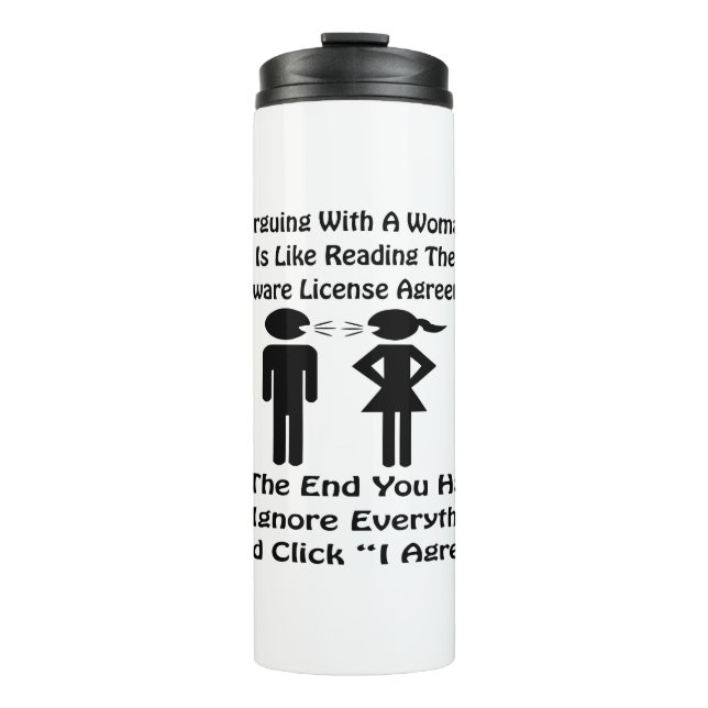 Garrafa Térmica Discutir Com Uma Mulher É Como Ler O Software (Frente)