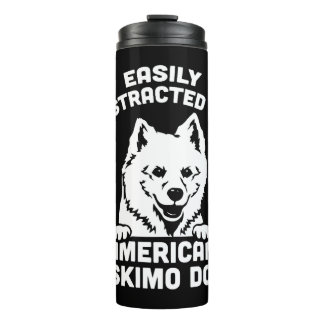 Garrafa Térmica Distraído Facilmente Por Cães Eskimo Americanos