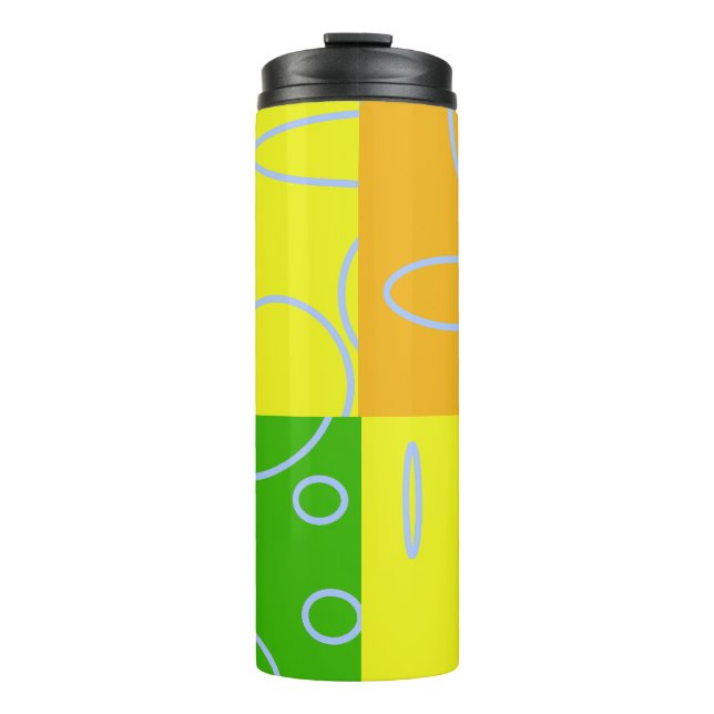 Garrafa Térmica Diversão de Círculos Quádruplos Retroativos Tumble (Frente)