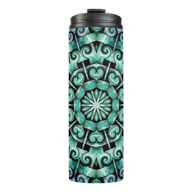 Garrafa Térmica Divertido com o Teal e o Negro (Frente)