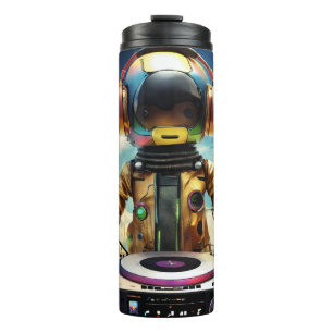 Garrafa Térmica DJ Robot Mug - Design do Console Misturador Futurí