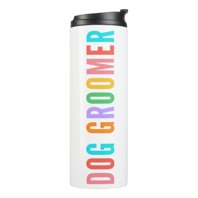 Garrafa Térmica Dog Groomer Tumbler, Presente Para Cachorro (Giro à esquerda)