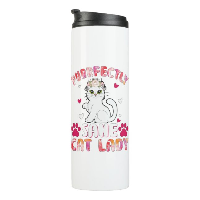 Garrafa Térmica Dona de Gatos Perfeitamente Sã (Rotação à direita)
