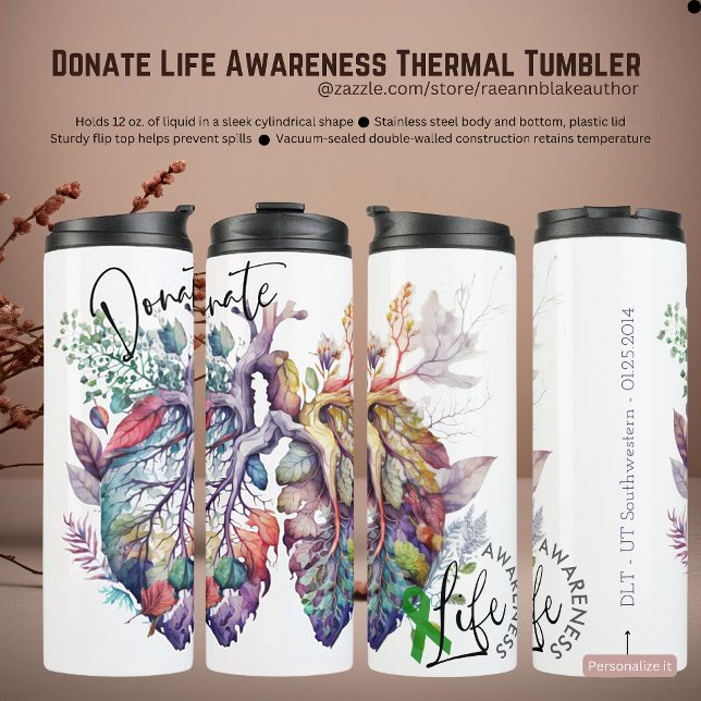 Garrafa Térmica Donate Life Awareness Thermal Tumbler (Criador carregado)