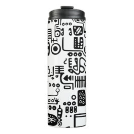 Garrafa Térmica Doodles Black and White