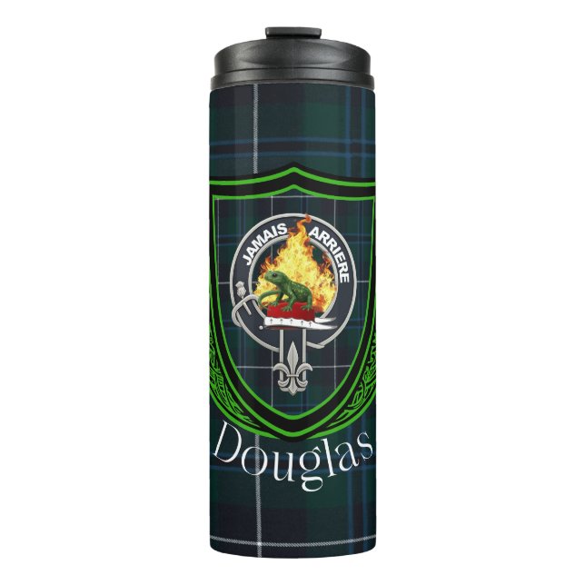 Garrafa Térmica Douglas Scottish Clan Tartan & Crest (Frente)