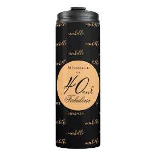 Garrafa Térmica Dourado 40 anos e fabuloso tumbler térmico de aniv