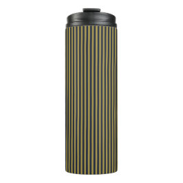 Garrafa Térmica Dourado fino Elegante e Marinho Vertical Strips Ve